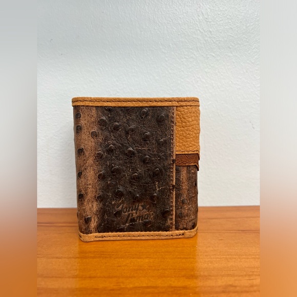 TONY LAMA NIB NWT Bifold Mens Western Wallet Leather Embossed Ostrich RFID - Picture 7 of 9